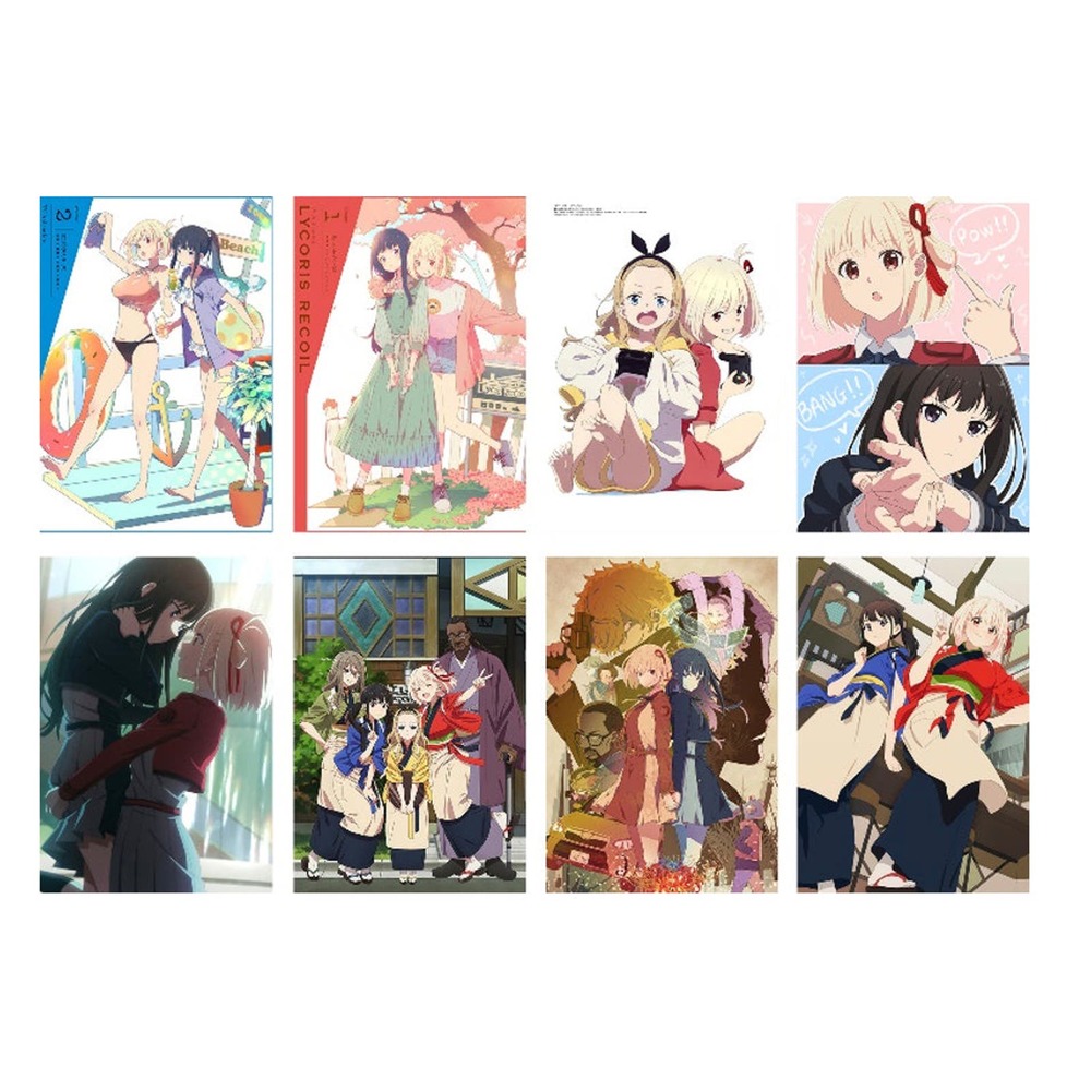 Lycoris Recoil Anime 8 Piece Poster Set